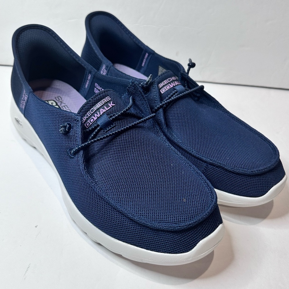 Skechers women’s  Navy Slip-On Loafers - Picture 6 of 7